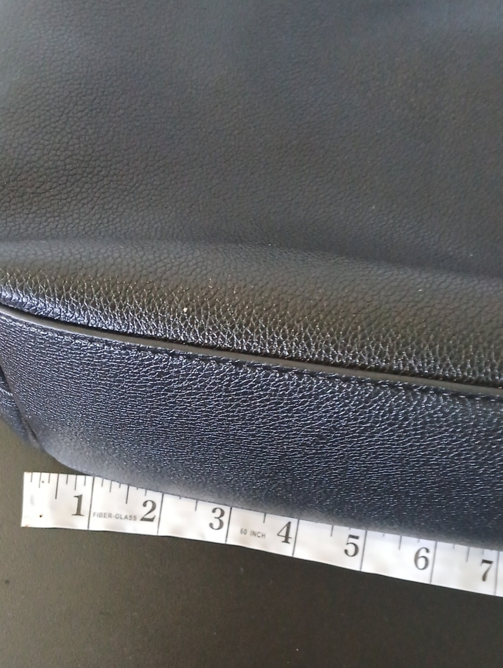 LC Lauren Conrad Black Pebbled Faux Leather Shoulder Bag with Front Pocket - Picture 10 of 14